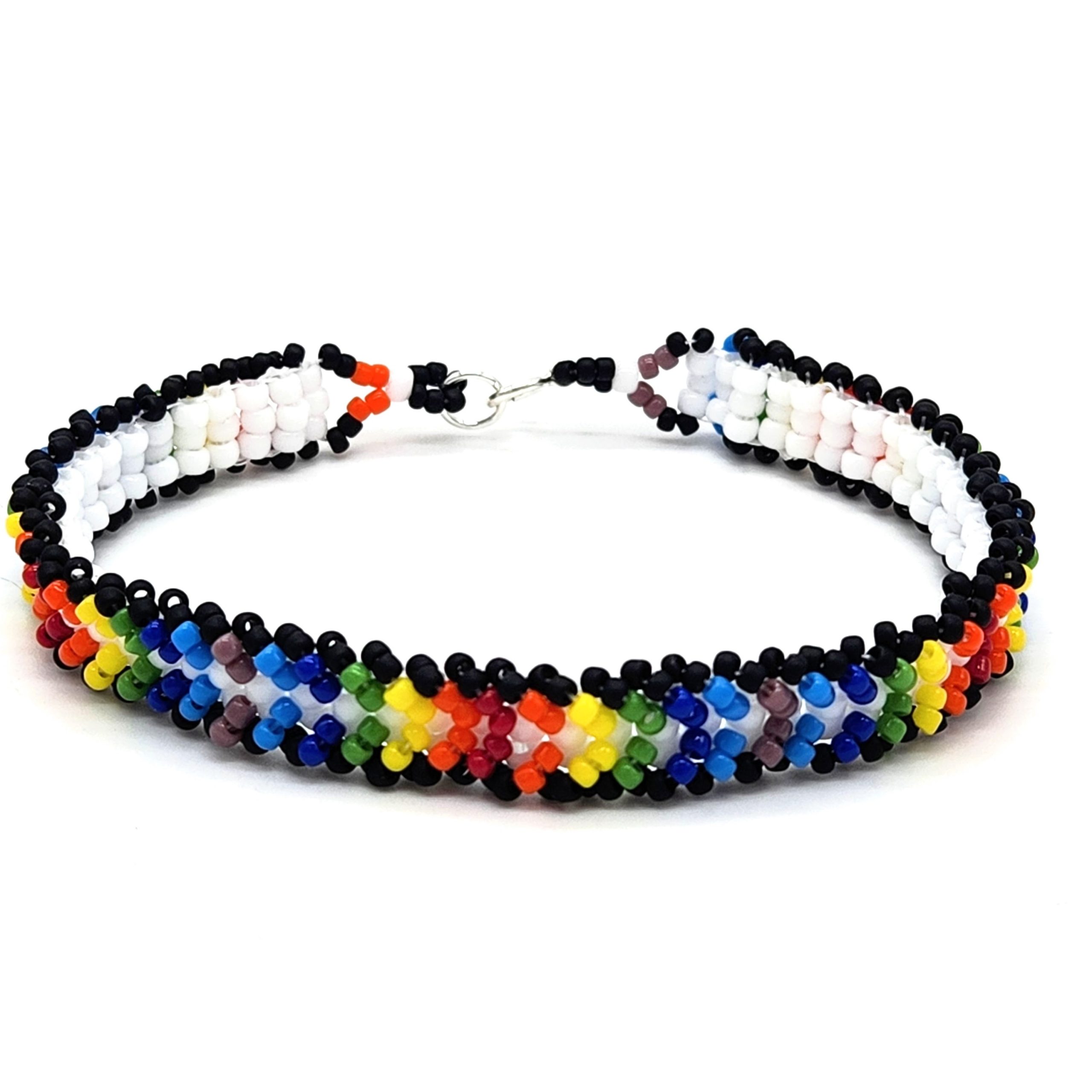 Personalised Beaded Rainbow Bracelet