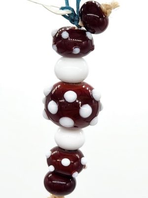 Toadstool Top Lampwork Rondels