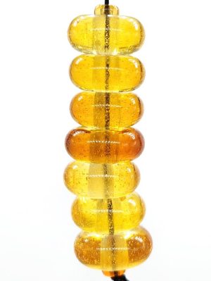 Transparent Golden Honey Lampwork Glass