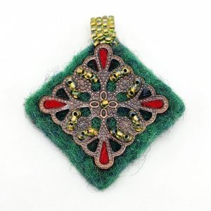 New Class! Felting with Victor: Faux Enamel Pendant