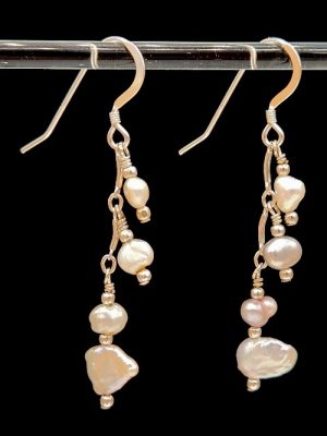 Friday Night Out:  Pearl Dangle Earrings