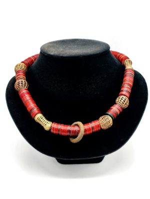 LP and Ghanian Brass Necklace
