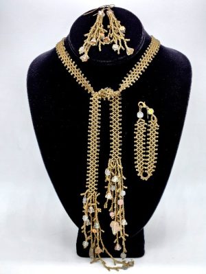 Antique Brass Colored Twenties Weave Bracelet