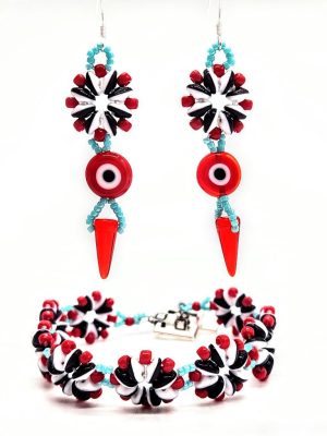 New Class!  Pinwheel Bracelet & Earrings Set