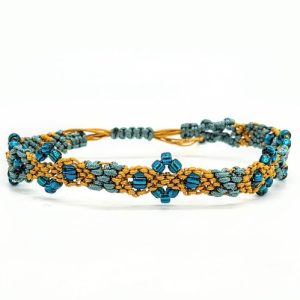 Macrame & Beaded Bracelet