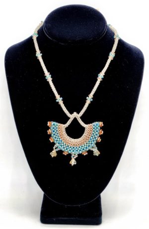 CRAW-beaded-fan-necklace_beadology-iowa Beaded Fan Pendant
