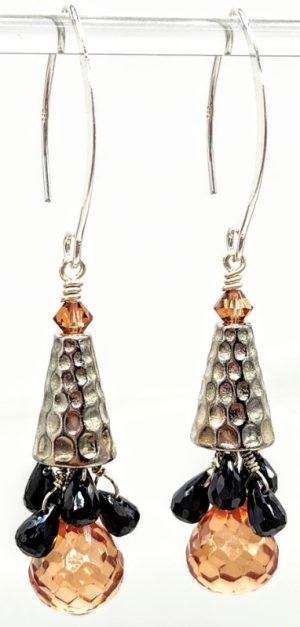 CZ-and-silver-dangle-earrings_beadology-iowa CZ and Silver Dangle Earrings