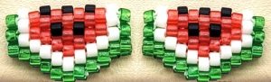 watermelon-brick-stitch-post-earrings_beadology-iowa New Class! Watermelon Earrings