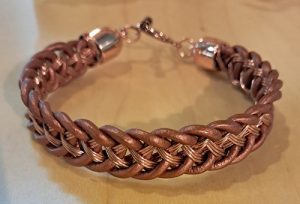 Cindy-Johnson_kumihimo-leather-wire_Beadology-Iowa New Class! Wire & Leather Kumihimo Bracelet