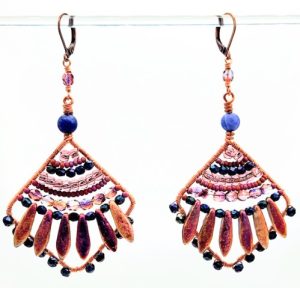 New Class! Wire Wrapped & Beaded Fan Earrings